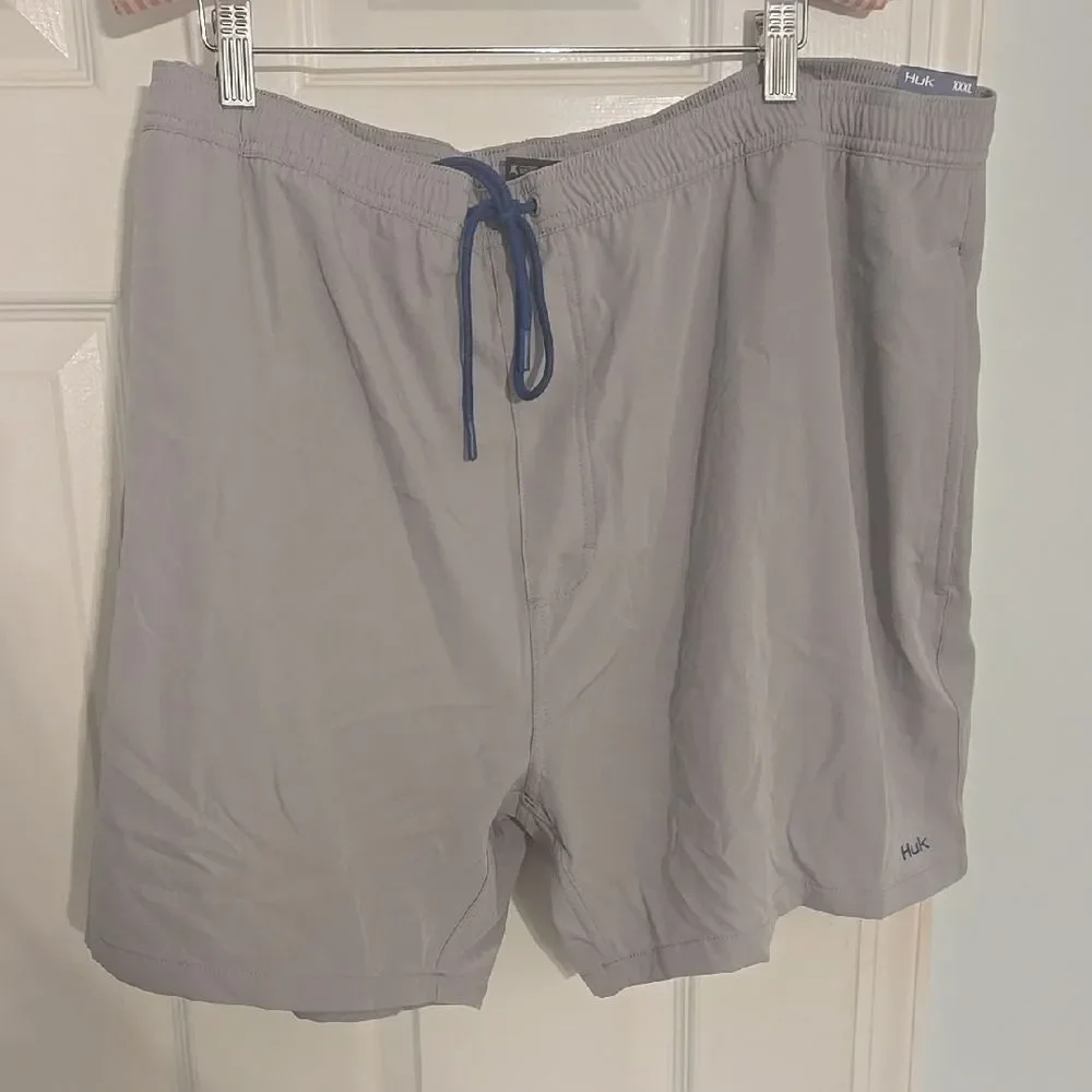 Huk Men's Gray Swim Shorts